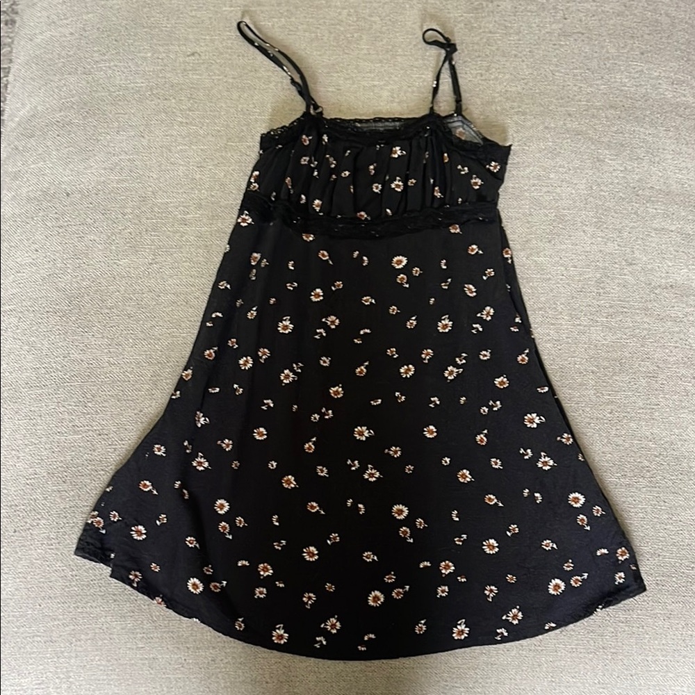 Floral Black Kids Dress